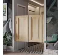 Porta a battente dell'interno del salone di legno solido con le cerniere chiuse automatiche per la divisione della cucina del ristorante