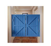 Porta a battente for interni in legno massello, Recinzione con chiusura automatica a metà vita, a metà vita con cerniere in acciaio inossidabile(A,W130xH80cm(51.18x31.49in))