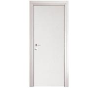 Porta a Battente Frassino Bianco Cm 210x90 Reversibile Cieca Liscia Microtec