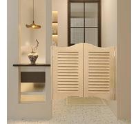 Porta a battente in legno massello commerciale TwoWay per interni bar bar con cerniere in metallo aperte a 180° per cucina, pub, corridoio, camera da letto, bagno, beige (W150 x H90 cm)