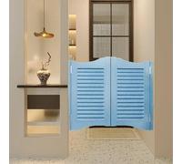 Porta a battente in legno massello commerciale TwoWay per interni bar bar porte con cerniere in metallo aperte a 180° per cucina, pub, corridoio, camera da letto, bagno (blu L 160 x A 100 cm)