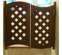 Porta a battente in legno massello con cerniere automatiche per la decorazione della divisione della barra della cucina