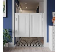 Porta a battente in legno massello con cerniere in metallo, motivo cowboy, per scale, bagno, camera da letto, balcone