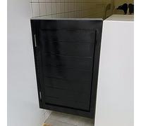 Porta a battente in legno massello in stile occidentale - porta bianca e nera per arredamento di cucina e salone, design a mezza anca, soluzione resistente ed elegante per l'ingresso