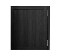 Porta a battente in legno massello per saloon a mezza porta doppia/singola entrata per ristorante e casa, chiusura automatica, facile da installare, colore nero, 40 x 80 cm