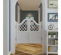 Porta a battente in legno massello stile caffetteria con cerniere a chiusura automatica, porta interna della cucina, bar, ideale per centri commerciali, saloni e dispensa del maggiordomo (bianco