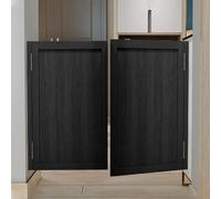 Porta a battente in legno nero per bar e saloon per ingresso di cucina e pub 86,5 cm di larghezza, include cerniere, perfetta per l'ingresso del negozio e il divisorio della stanza (larghezza 40 x