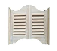 Porta a battente in legno non verniciato con cerniere a chiusura automatica per divisorio da giardino