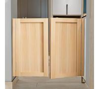 Porta a battente in legno per saloon bar, per cucina e pub, 30/32/36/36,5 cm, design a cerniera singola/doppia, finitura verniciata, legno naturale, 50 x 90 cm.