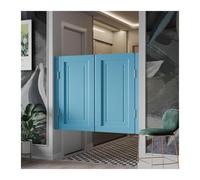 Porta a battente in legno, Porta a battente Loered con cerniere in legno massello for cucina da bar(Style 16,W110xH90cm)