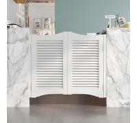 Porta a battente in legno, Porta basculante in legno con chiusura automatica for bar e veranda, confezione da 2 misure diverse(G,W85xH90cm(33.46x35.43in))