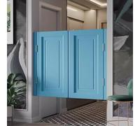 Porta a battente in stile moderno con cerniere, in legno di pino, porta a battente a doppio pannello, ideale per l'installazione di banconi a mezza porta