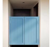 Porta a battente per interni del bar, in legno, per cucina e corridoio, con chiusura automatica, per porte divisorie dipinte di blu, 160 x 100 cm, soluzione elegante per bancone d'ingresso