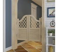 Porta a battente per saloon in legno massello con cerniere a chiusura automatica, porta interna della cucina, ideale per centri commerciali, saloni e dispensa del maggiordomo (senza vernice, larghezza