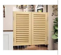 Porta a battente per saloon in legno massello, design a feritoia, funzionamento bidirezionale, facile installazione e chiusura automatica per interni