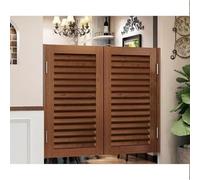 Porta a battente per saloon in legno massello, design a feritoia, funzionamento bidirezionale, facile installazione e chiusura automatica per interni