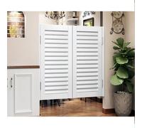Porta a battente per saloon in legno massello, design a feritoia, funzionamento bidirezionale, facile installazione e chiusura automatica per interni