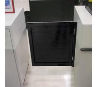 Porta a battente per saloon nera, porta a battente singola per bar, porta d'ingresso per interni a mezza vita, porta da banco Emporium con hardware, larghezza 70 x altezza 90 cm