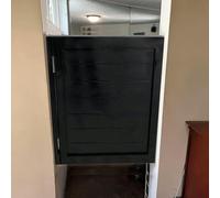 Porta a battente personalizzabile in bianco e nero per bar, elegante porta per cucina, corridoio e bagno, con cerniera, decorazione per la casa per bar e ristoranti (bianco, 100 x 90 cm)