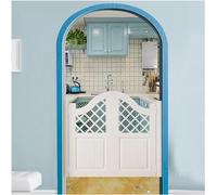 Porta a Battente Porte a Battente for Villa/Casa/Negozio Porte a Battente for Saloon, Chiusura Automatica in Legno Bianco Battente in Entrambi i Sensi Porta Occidentale Libera, 70/75/80/85/90/100 Cm d