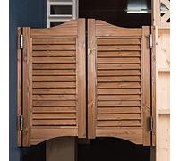 Porta a battente rustica da cowboy saloon in legno massello retrò Louvered partizione per cucina bar e caffetteria Chiusura automatica mezza vita recinzione design stile occidentale decorazione per la