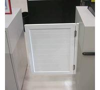 Porta a Battente Salon Cafe - Porta Singola Bianca per Bar con Cerniere a Chiusura Automatica, Adatta a Piccoli corridoi Bar, Porta a Mezza Altezza, Dimensioni: 60 cm di Larghezza x 90 cm di