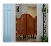 Porta a due vie in legno massello con chiusura automatica con cerniere in metallo per decorazione d'interni e stabilità della sala da pranzo