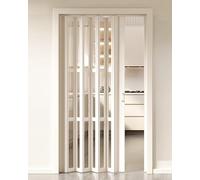 Porta a fisarmonica a fisarmonica con venature del legno, porta pieghevole a fisarmonica multipla per bagno, armadio, fienile e spazi interni, pannello a scomparsa con maniglia (90 cm x 101 cm)