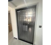 Porta a fisarmonica con meccanismo di bloccaggio e telaio in alluminio, divisorio flessibile per la divisione dello spazio e la privacy