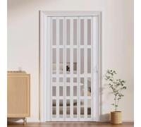 Porta a fisarmonica multi-piega per interni, con pannelli in acrilico e maniglia magnetica, soluzione salvaspazio per lavanderia, camera da letto e soggiorno
