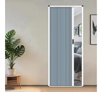 Porta a fisarmonica per interni, porta pieghevole a nido d'ape con telaio in alluminio, divisorio personalizzabile, facile funzionamento push-pull, senza foratura richiesta