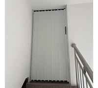 Porta a fisarmonica pieghevole con serratura e chiave, porta scorrevole interna retrattile, porta scorrevole per bagno/fienile/garage, 203,2 x 203,2 cm