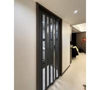 Porta a fisarmonica pieghevole per spazi interni, soluzione scorrevole per armadio con pannelli in acrilico trasparente, ideale per divisorio bagno e divisorio