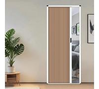 Porta a fisarmonica Porta a soffietto for interni, altezza 75 79 83 87 90 94 pollici Porte pieghevoli a nido d'ape push-pull con telaio in alluminio Divisorio(Brown,60x200cm/23.6x79in)