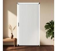 Porta a fisarmonica Porta a soffietto for interni, porte scorrevoli pieghevoli, divisori for stanze in lega di alluminio e tessuto non tessuto, zanzariera for porte di armadi(White,38x40in(96x101cm))
