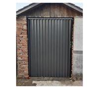 Porta a fisarmonica - Porta pieghevole scorrevole for esterni for cortile e patio, alluminio grigio con telaio e serratura, zanzariera retrattile for uso interno(36x80in (91.5x203cm))