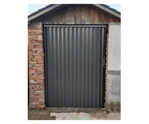 Porta a fisarmonica - Porta pieghevole scorrevole for esterni for cortile e patio, alluminio grigio con telaio e serratura, zanzariera retrattile for uso interno(58x80in (147.5x203cm))