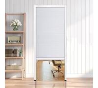 Porta a fisarmonica Porta scorrevole pieghevole a nido d'ape, porta a soffietto con zanzariera, divisorio for ambienti, porte a soffietto pieghevoli for camera da letto(White,45x80in (114.5x203cm))