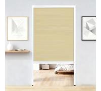 Porta a fisarmonica Porte scorrevoli for armadi, porte a soffietto, divisori for ambienti, porte a soffietto pieghevoli for camera da letto, accesso tramite porta(Light yellow,73x80in(185.5x203cm))