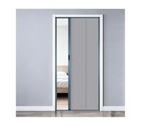 Porta a fisarmonica retrattile senza danni alla parete, divisorio oscurante per la privacy per riporre le scale dell'appartamento e spazio cucina compatto(Grey frame,82.6x198CM)