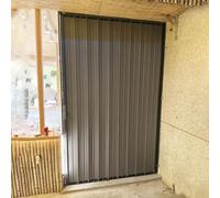 Porta a fisarmonica salvaspazio per ingresso, porta pieghevole in alluminio con maniglia per bagno lavanderia armadio - Hardware incluso (121,9 x 203,2 cm)