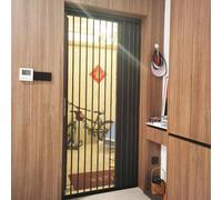 Porta a fisarmonica traspirante in lega pieghevole con serratura, divisorio interno antifurto per la prevenzione delle zanzare
