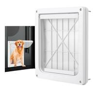 Porta a gattaiola per cani e gatti, ingresso sicuro per cani con serratura, porta trasparente leggera per cani e gatti, porta di accesso sicura per cani e gatti di taglia piccola, media e grande,