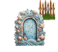 Porta a gnometra - 10 cm dipinta a mano in miniatura con struttura rustica in legno, accessorio da giardino | ingresso magico per alberi pareti patio | incantevole decorazione da giardino per bambini