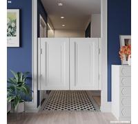 Porta a mezza vita in legno massiccio resistente con cerniere a molla, perfetta per cucina, bar, pub, ingresso del negozio e divisorio per bancone maggiordomo, elegante design oscillante