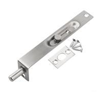 Porta a molla antifurto in legno con doppia chiusura in acciaio a scomparsa per avere una tenuta automatica in acciaio inox adatto per scorrevoli (15,2 cm)