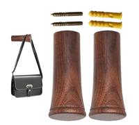Porta A Parete Con Portabriciolo - Porta Chiave Rustica In Legno | Gancio D'ingresso In Legno A 2 Pezzi Raffichi Di Asciugamani | Approtivole Per Decorazioni Rustico Appuntamento Per Il Cappello Da Za