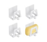 Porta a parete montata a parete - rack di spugna in acciaio carbone da 4.8x4,8x3 cm, finitura antiruggine resistente, supporto per design a gancio multifunzionale | Accessorio per per la lav