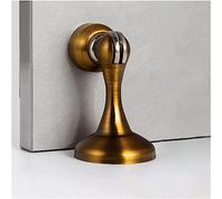 Porta a pavimento magnetica silenziosa Fermaporta magnetico in acciaio inox da parete in ottone dorato 39x91mm(Brass)