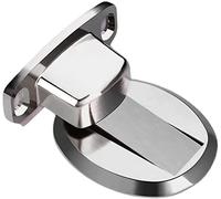Porta a pavimento magnetica silenziosa Fermaporta magnetico in metallo nichel satinato spazzolato, supporto invisibile for montaggio a pavimento e a parete